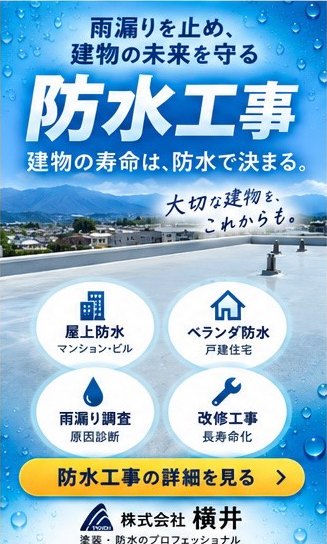 防水工事｜雨漏りを止め、建物の未来を守る