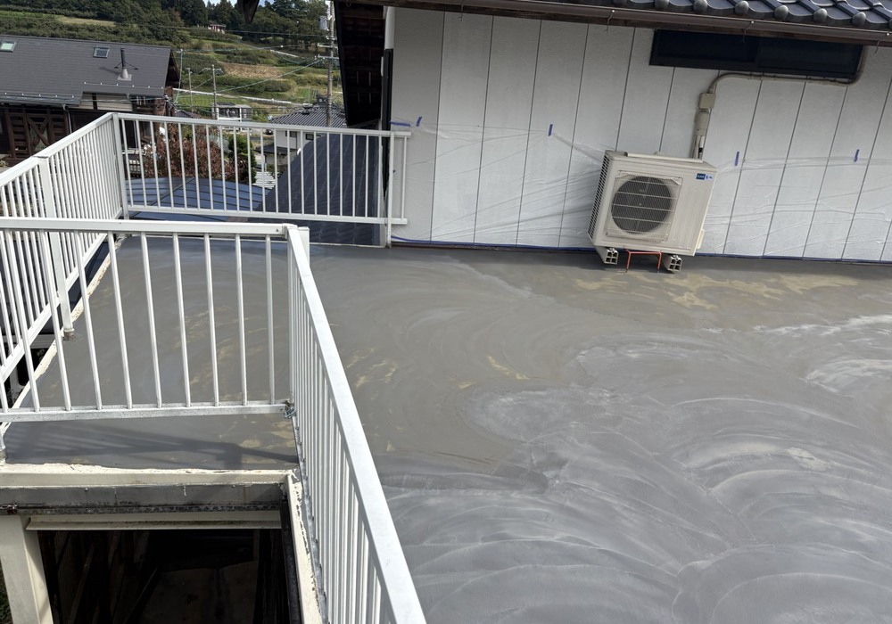 【下伊那郡高森町下市田】戸建て M様邸 陸屋根塗膜防水工事（PNT通気工法）