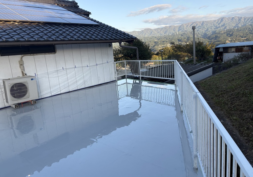 【下伊那郡高森町下市田】戸建て M様邸 陸屋根塗膜防水工事（PNT通気工法）