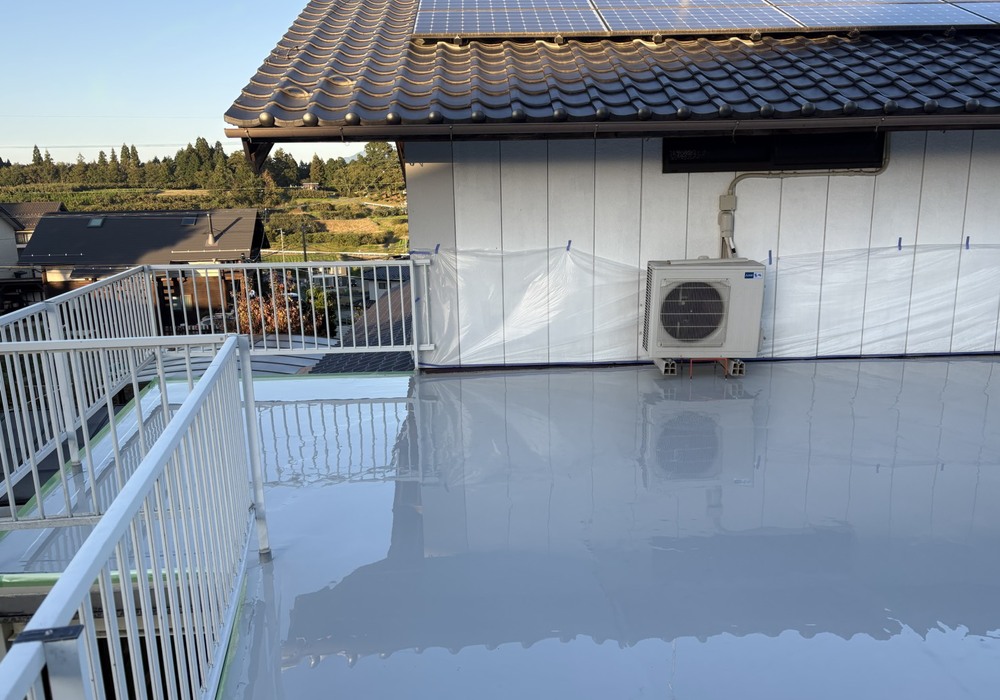 【下伊那郡高森町下市田】戸建て M様邸 陸屋根塗膜防水工事（PNT通気工法）