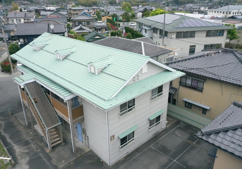 【飯田市鼎切石】 賃貸アパートコーポ小原様 アパート外壁塗装・外壁修繕・屋根塗装工事