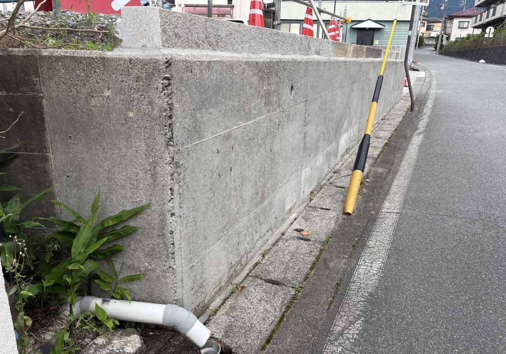 【飯田市浜井町】富士山稲荷神社 擁壁補修工事