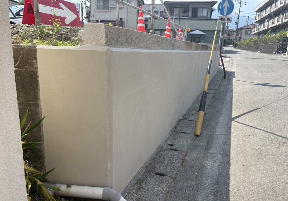 【飯田市浜井町】富士山稲荷神社 擁壁補修工事