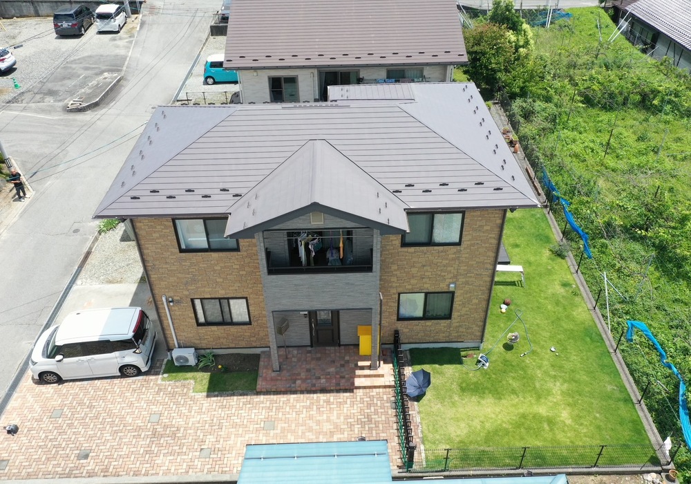 飯田市　Ｓ様邸　　外壁・屋根塗装工事　リアルハイブリッドセラミック系クリヤー・熱交換塗料タフコート42仕様