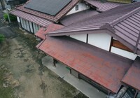 【飯田市川路】戸建て N様邸 屏風屋根・下屋根塗装工事（SK無機塗料仕様）