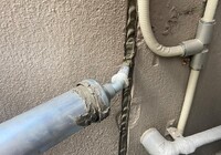 【飯田市中央通り】戸建てS様邸 西面外壁 コーキング・下塗り塗装工事（TF2000仕様）