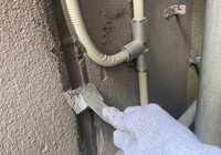 【飯田市中央通り】戸建てS様邸 西面外壁 コーキング・下塗り塗装工事（TF2000仕様）