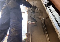 【飯田市中央通り】戸建てS様邸 西面外壁 コーキング・下塗り塗装工事（TF2000仕様）