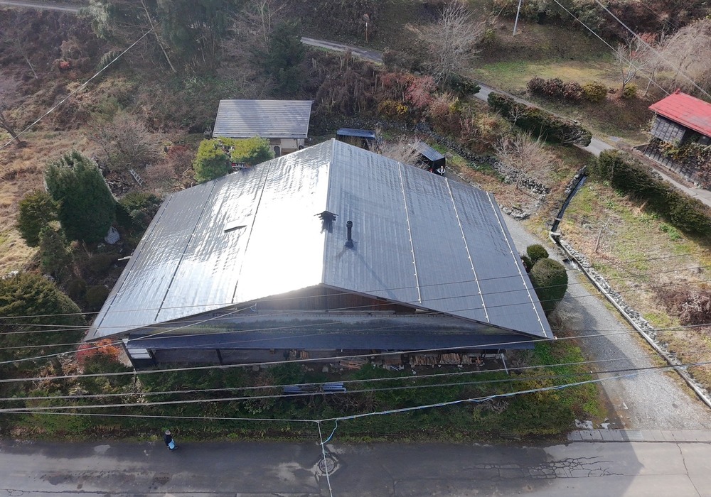【ドローン空撮で屋根診断】伊那市 U様邸 屋根の高所無料調査＋屋根塗装工事