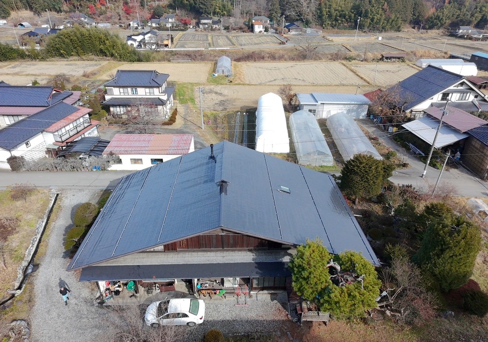 【ドローン空撮で屋根診断】伊那市 U様邸 屋根の高所無料調査＋屋根塗装工事