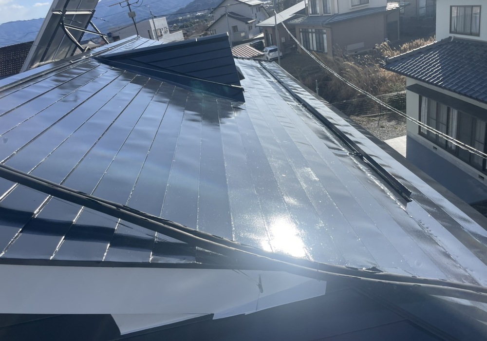 【ドローン空撮で屋根診断】飯田市山本 Y様邸 本宅・倉庫屋根の高所無料調査＋屋根塗装