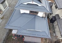 【ドローン空撮で屋根診断】飯田市山本 Y様邸 本宅・倉庫屋根の高所無料調査＋屋根塗装