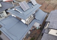 【ドローン空撮で屋根診断】飯田市山本 Y様邸 本宅・倉庫屋根の高所無料調査＋屋根塗装