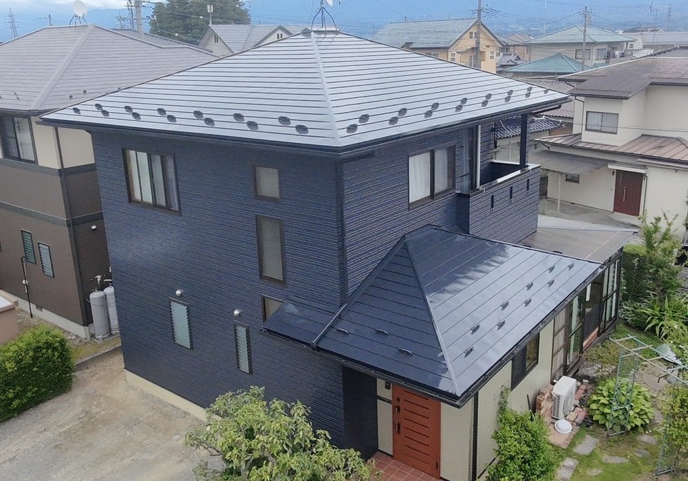 【飯田市北方】戸建て K様邸 外壁・屋根塗装工事（ユメロック114ライン仕様）