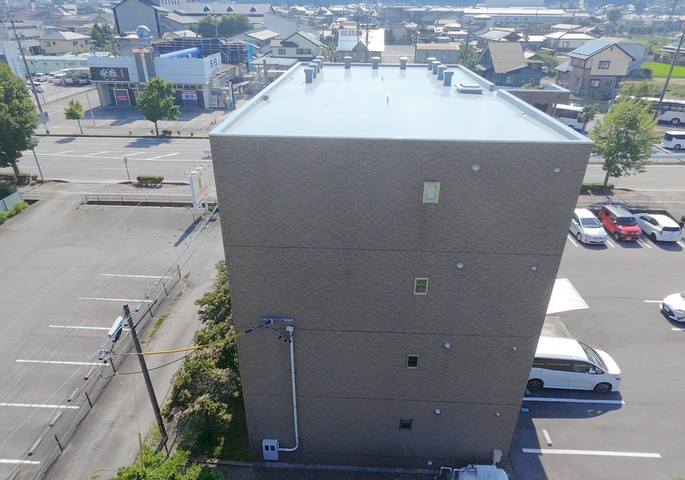 【上伊那郡箕輪町】賃貸マンションS様 屋上防水・階段防水・共用廊下防水・シーリング改修工事（PN工法）