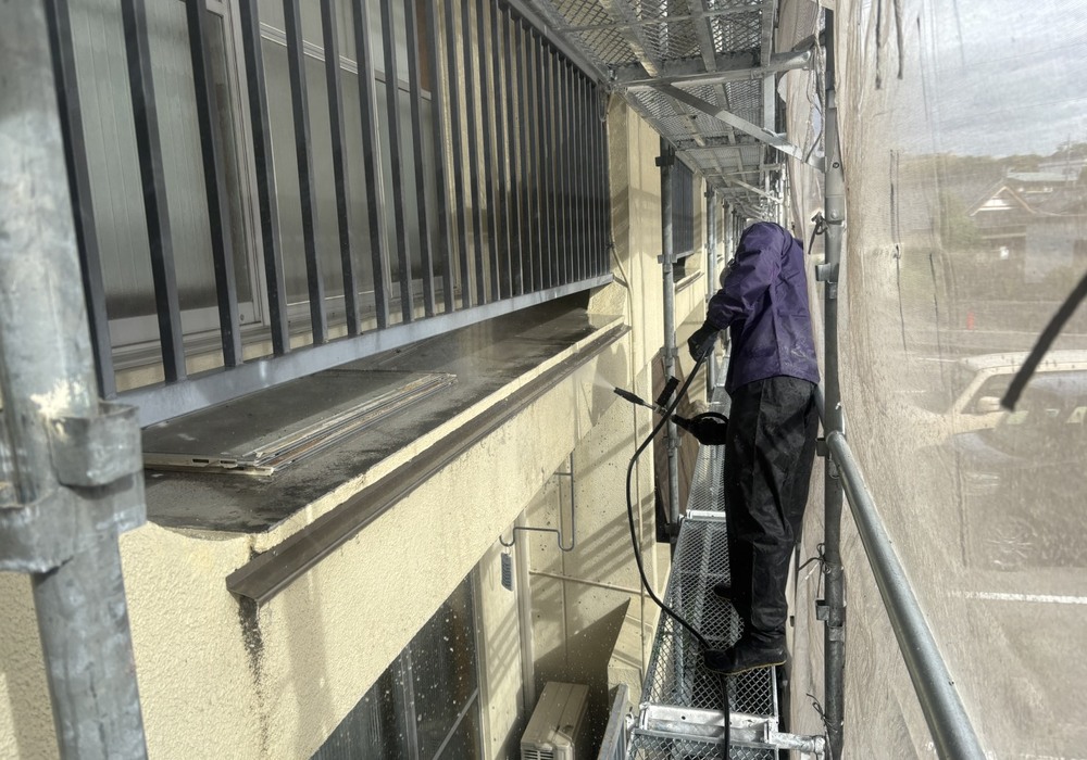 【飯田市鼎下山】賃貸マンション 熊谷マンション様 外壁・屋根塗装・共用階段改修工事（セラミシリコン仕様）