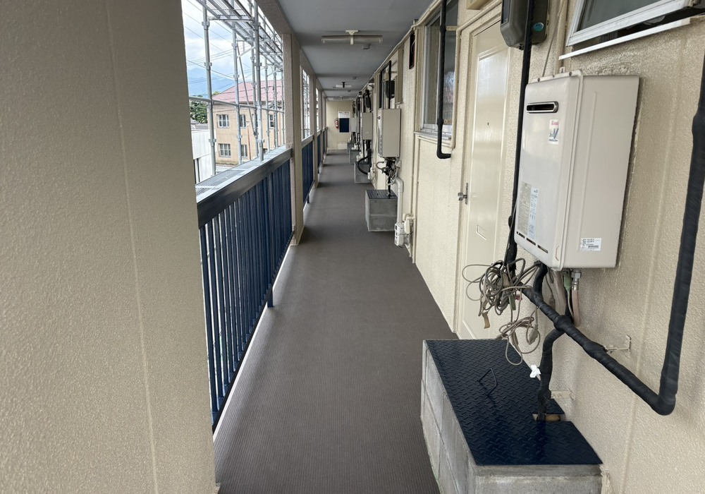 【飯田市鼎下山】賃貸マンション 熊谷マンション様 外壁・屋根塗装・共用階段改修工事（セラミシリコン仕様）