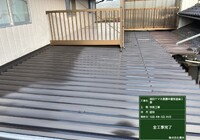 【下伊那郡松川町元大島】ヤマホ農園 中屋根 屋根塗装工事（ユメロック114ライン仕様）