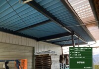 【下伊那郡松川町元大島】ヤマホ農園 大屋根・小屋鉄部・離れ 屋根・鉄部塗装工事（ユメロックルーフ仕様）