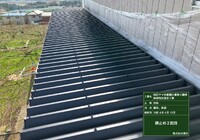 【下伊那郡松川町元大島】ヤマホ農園 大屋根・小屋鉄部・離れ 屋根・鉄部塗装工事（ユメロックルーフ仕様）