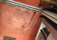 【飯田市中央通り】店舗 肉のまるやま 厨房床 防塵塗装部分補修工事（フロアートップ8500仕様）