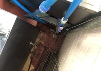 【飯田市中央通り】店舗 肉のまるやま 厨房床 防塵塗装部分補修工事（フロアートップ8500仕様）