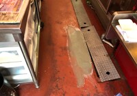 【飯田市中央通り】店舗 肉のまるやま 厨房床 防塵塗装部分補修工事（フロアートップ8500仕様）