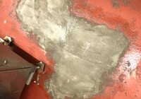 【飯田市中央通り】店舗 肉のまるやま 厨房床 防塵塗装部分補修工事（フロアートップ8500仕様）