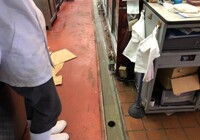 【飯田市中央通り】店舗 肉のまるやま 厨房床 防塵塗装部分補修工事（フロアートップ8500仕様）