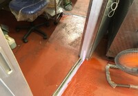 【飯田市中央通り】店舗 肉のまるやま 厨房床 防塵塗装部分補修工事（フロアートップ8500仕様）