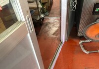 【飯田市中央通り】店舗 肉のまるやま 厨房床 防塵塗装部分補修工事（フロアートップ8500仕様）