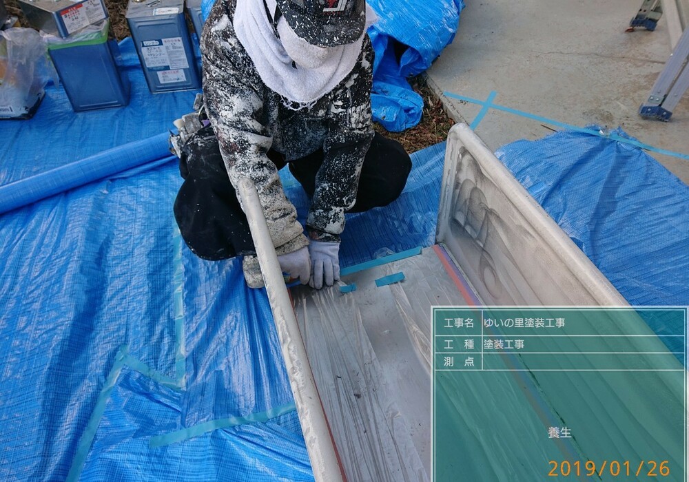 【飯田市龍江】施設 ゆいの里 非常滑り台・手摺柱床・鉄部塗装工事（ユメロック仕様）