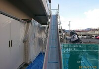 【飯田市龍江】施設 ゆいの里 非常滑り台・手摺柱床・鉄部塗装工事（ユメロック仕様）