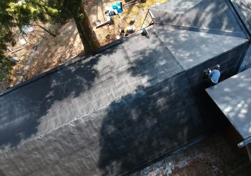 【下伊那郡大鹿村】宇佐八幡神社 屋根塗装工事（ユメロック114ライン・ユメロックルーフ仕様）