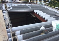 【諏訪市】K株式会社 倉庫 屋根改修・塗装工事（ポリカ折板Y500・ユメロックルーフ仕様）