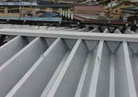 【諏訪市】K株式会社 倉庫 屋根改修・塗装工事（ポリカ折板Y500・ユメロックルーフ仕様）