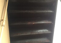 【飯田市丸山町】Mアパート 賃貸アパート 階段・手摺・ベランダ鉄部塗装工事（パワーMレタン仕様）