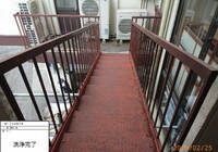 【飯田市追手町】天空の城 三宜亭本館 非常階段 鉄部塗装工事（3工程Si仕様）