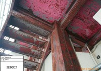 【飯田市追手町】天空の城 三宜亭本館 非常階段 鉄部塗装工事（3工程Si仕様）