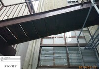 【飯田市追手町】天空の城 三宜亭本館 非常階段 鉄部塗装工事（3工程Si仕様）