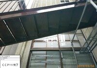 【飯田市追手町】天空の城 三宜亭本館 非常階段 鉄部塗装工事（3工程Si仕様）