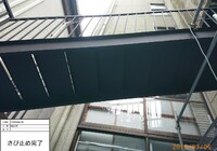 【飯田市追手町】天空の城 三宜亭本館 非常階段 鉄部塗装工事（3工程Si仕様）