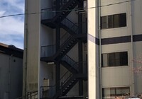 【飯田市追手町】天空の城 三宜亭本館 非常階段 鉄部塗装工事（3工程Si仕様）