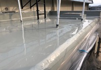 【飯田市追手町】天空の城 三宜亭 非常階段 屋上防水工事（防水X-2密着工法）