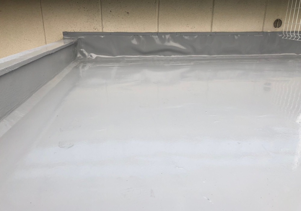【飯田市追手町】天空の城 三宜亭 非常階段 屋上防水工事（防水X-2密着工法）