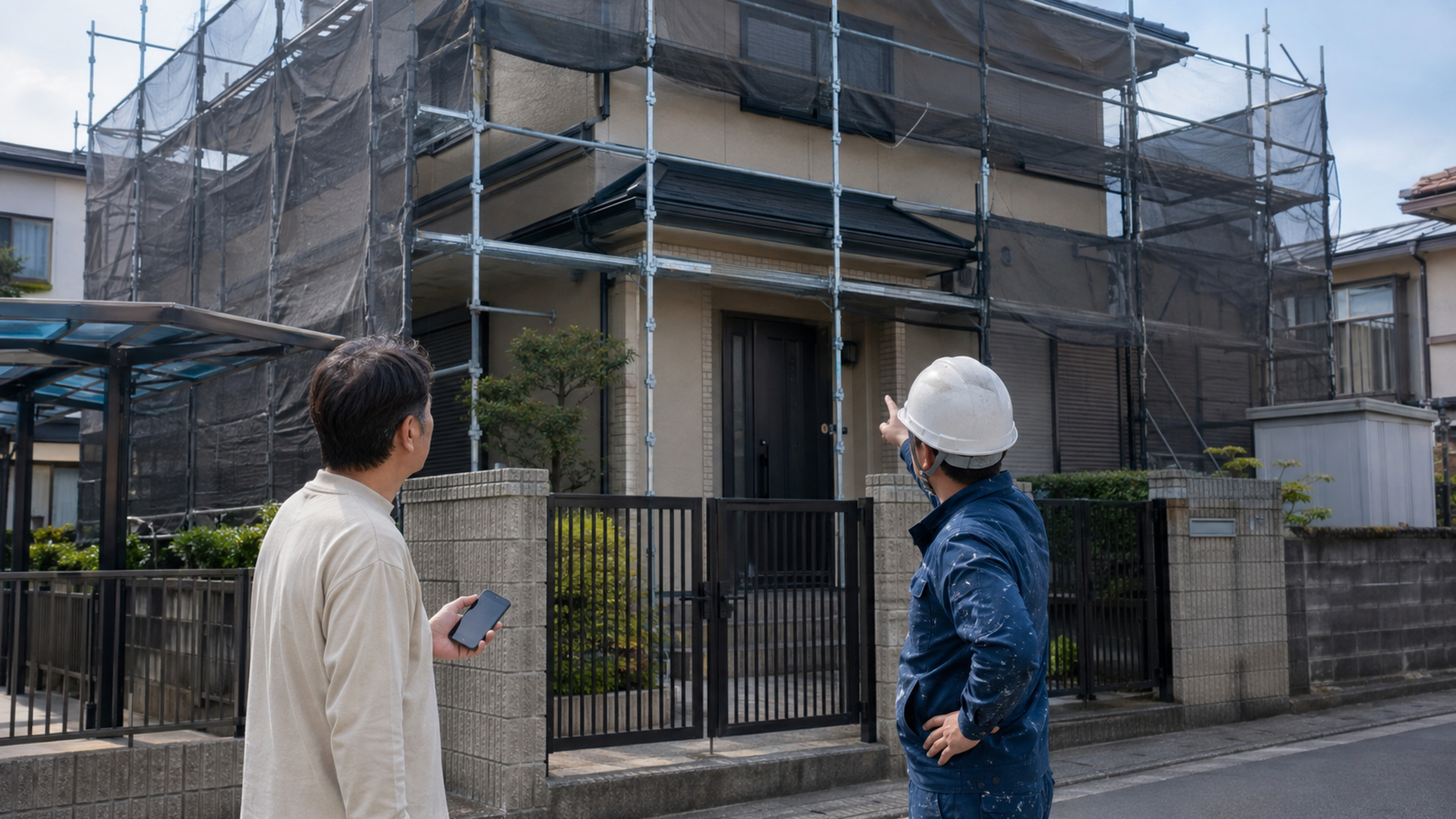 外壁塗装中に留守でも大丈夫？外出前と帰宅後の確認チェックリスト