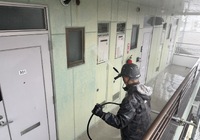 【安曇野市】賃貸マンション モロズミハイツ 共用通路改修・外壁塗装・屋根塗装工事（ユメロック114ライン仕様）
