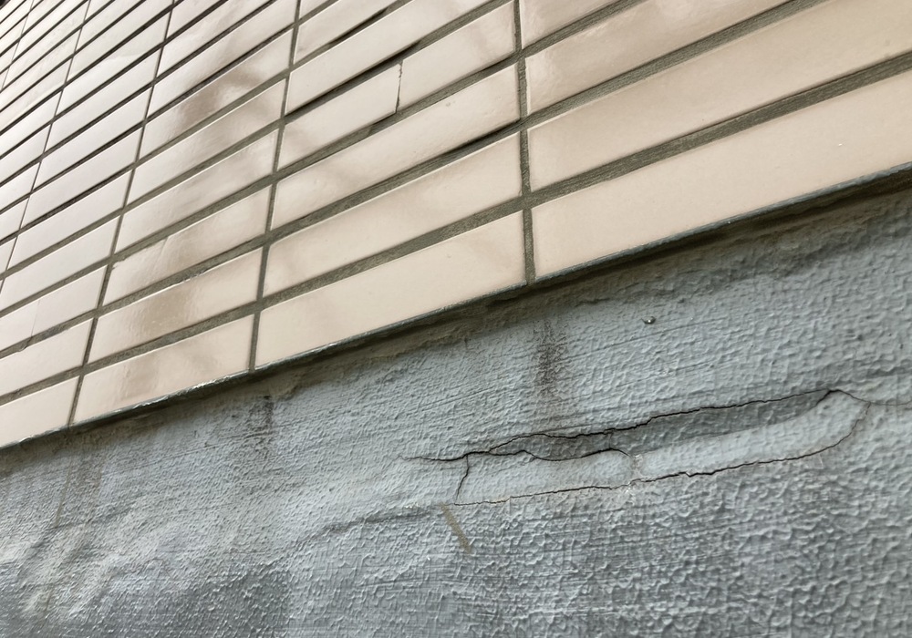 飯田市マンション　タイル浮き修繕工事