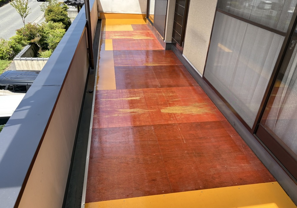 【飯田市丸山町】戸建て G様邸 ベランダ防水・笠木改修工事（FRP防水仕様）