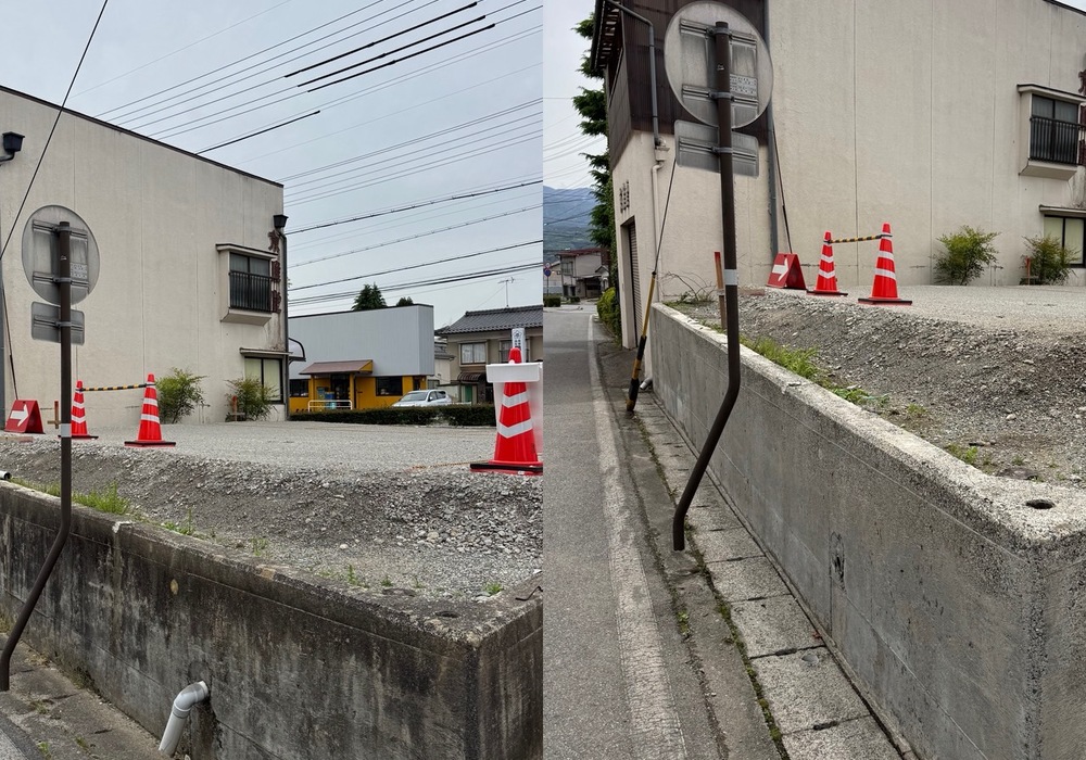 【飯田市浜井町】富士山稲荷神社 擁壁高圧洗浄工事
